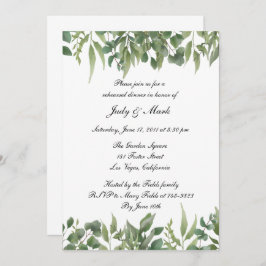 Invitación Green Leaves Greenerenery Foliage Rehearsal Dinner