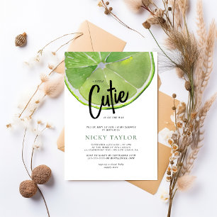 Invitación Green Lime Citrus Baby Shower