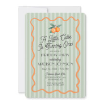 Green Little Cutie Pastel Citrus Tema Cumpleaños