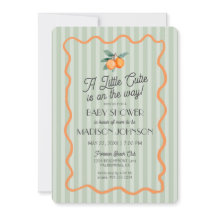 Green Little Cutie Pastel Citrus Theme Baby Shower