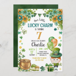 Invitación Green Little Leprechaun Boy St Patricks Cumpleaños
