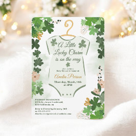 Invitación Green Lucky Clover St. Patrick's Day Baby Shower