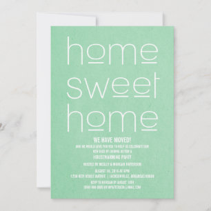 Invitación Green Modern Sweet Home Fiesta
