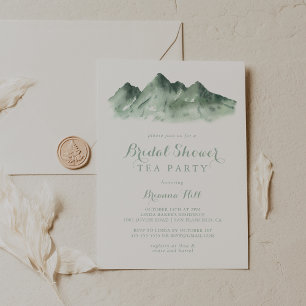 Invitación Green Mountain Country Bridal Shower Tea Fiesta