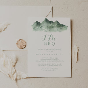 Invitación Green Mountain Country I Do BBQ Engagement Party