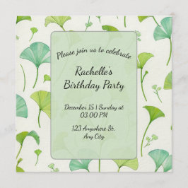 Invitación Green Nature Craft | Botanical Scrapbook