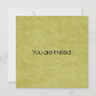Invitación Green Paisley Baby Shower