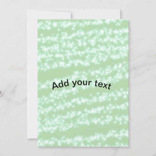 Invitación Green pastel glitter sparkle name text boho retro  (Anverso)