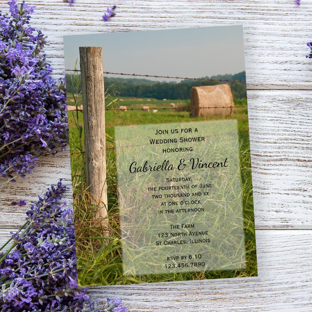 Invitación Green Pastures Country Ranch Wedding Shower (Subido por el creador)