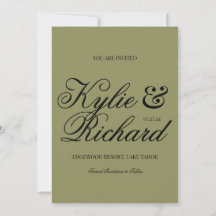 Green Plaid Save The Date