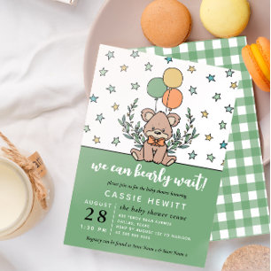 Invitación Green Podemos Esperar A Baby Shower