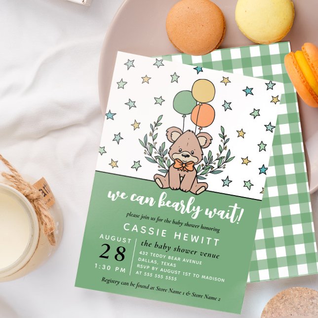 Invitación Green Podemos Esperar A Baby Shower (Subido por el creador)