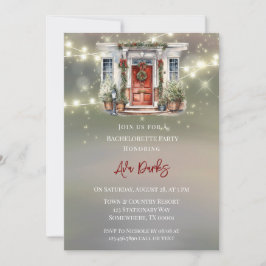 Invitación Green Red Berry Decour Door Lite Bachelorette Part