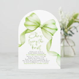Invitación Green She's Tying the Knot Bridal Shower Photo