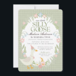 Invitación Green Silly Goose Floral Gingham Birthday Party<br><div class="desc">Un ganso tonto es otro año mayor. ¡Esta colección de decoración Fiesta de una oca boba es perfecta para celebrar a tu niña dulce! Esta colección, con sus adorables y tontos gansos, sus flores pastel y sus suaves motivos de gingham, es perfecta para añadir un toque de elegancia lúdica a...</div>