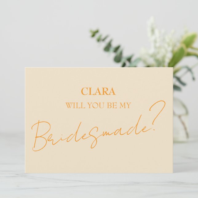 Invitación Green Vosvos Minimal Boda Bridesmade (Anverso de pie)