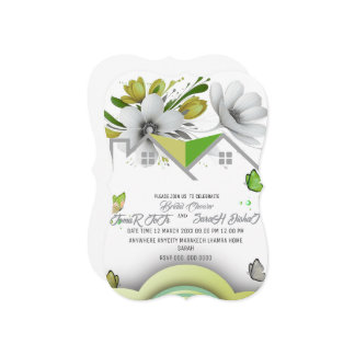 Invitación Green Wedding Save the date Template, wedding, We