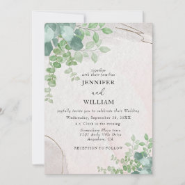 Invitación Greeneración Botánica Rústica Eucalyptus Boda