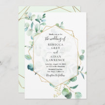 Greeneración geométrica Eucalyptus deja Boda