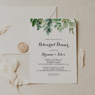 Invitación Greeneration Eucalyptus Calligraphy Test Dinner