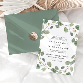 Invitación Greeneration Eucalyptus Foliage Boda tradicional