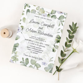 Invitación Greeneration Eucalyptus Sage Green & Floral Boda