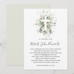 Invitación Greeneration Foliage Sexo Baptismo Neutral Oración