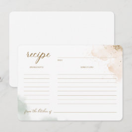 Invitación Greeneration Gold Eucalyptus Bridal Shower Receta 