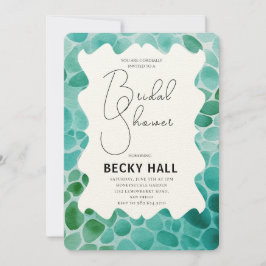 Invitación Greenery Border Bridal Shower Invitation