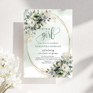 Invitación Greenery Botanical Gold Style It’s A Gi