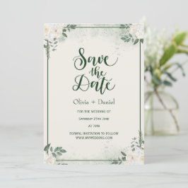 Invitación Greenery Elopement Save The Date Invitation