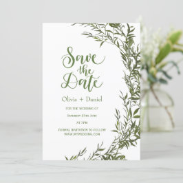 Invitación Greenery Elopement Save The Date Invitation