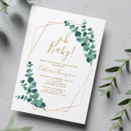 Invitación Greenery Eucalyptus Baby Shower