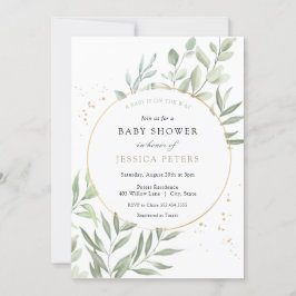 Invitación Greenery Eucalyptus Baby Shower