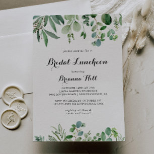 Invitación Greenery Eucalyptus Bridal Luncheon Bridal Shower