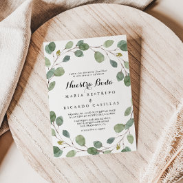 Invitación Greenery Eucalyptus Foliage Nuestra Boda Boda