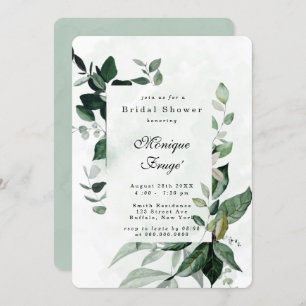 Invitación Greenery Eucalyptus Rustic Bridal Shower Invitatio