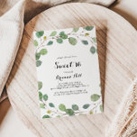 Invitación Greenery Eucalyptus Sweet 16 Cumpleaños Party<br><div class="desc">Esta exuberante invitación a la fiesta de 16 años de eucalipto es perfecta para un simple cumpleaños. El diseño presenta ramas y hojas de eucaliptos botánicos verdes dibujadas a mano.</div>