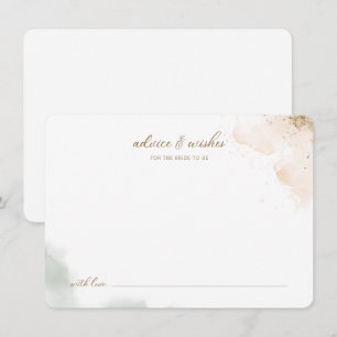 Invitación Greenery Gold Eucalyptus Consejos y deseos para la
