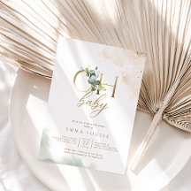 Greenery Gold Eucalyptus Oh Baby Shower