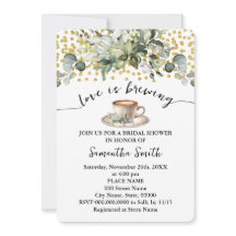 Greenery Love is Brewing Bridal Shower Coffee Bar