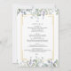 Invitación Greenery Sage Lilac Floral All In One Wedding (Reverso)