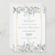 Invitación Greenery Sage Lilac Floral All In One Wedding (Anverso)