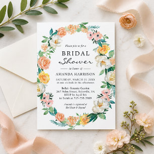 Invitación Greenery Secret Garden Floral Despedida de Soltera