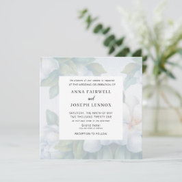 Invitación Greenery Square Watercolor Boda botánico