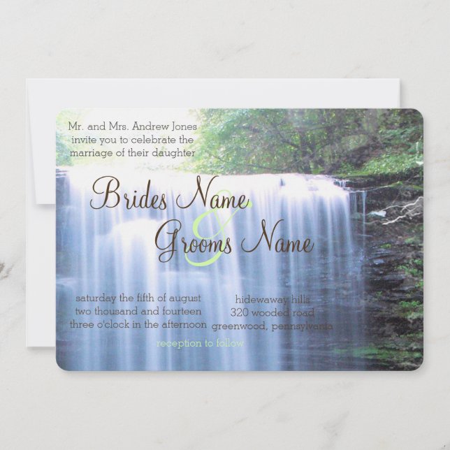 Invitación Greeny Nature Boda (Anverso)