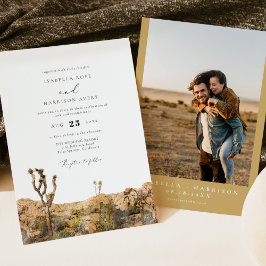 Invitación GRETA Watercolor Joshua Tree Photo Boda