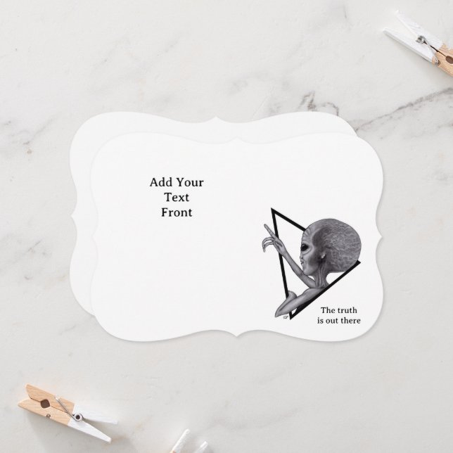 Invitación Grey Alien, la verdad está ahí fuera (Anverso/Reverso In Situ)