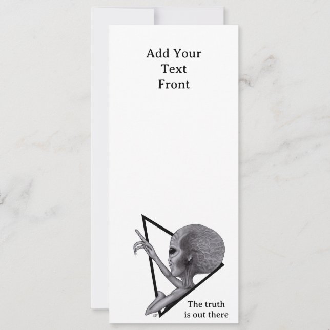 Invitación Grey Alien, la verdad está ahí fuera (Anverso)