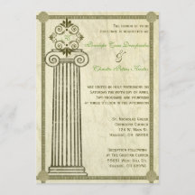 Invitación griega de la boda